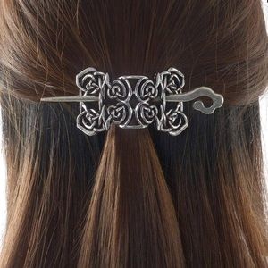 New Celtic hair clip pin Pewter Renaissance Faire Viking